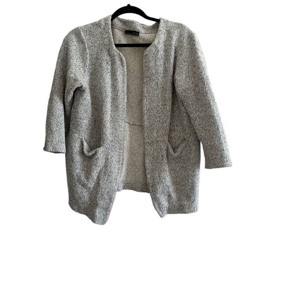 Zara W&B Collection Women's Size S Gray Speckled Cardigan - Picture 1 of 4